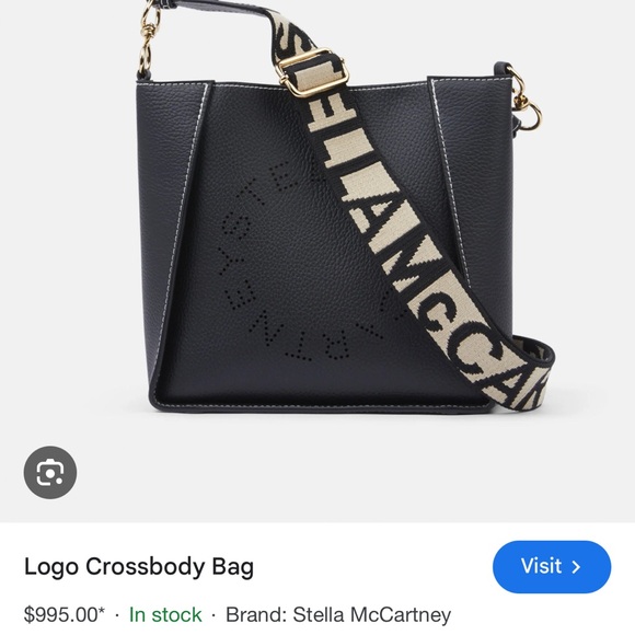 Stella McCartney Black Logo Crossbody Bag - Picture 7 of 7